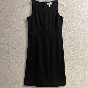 NWT Ann TaylorLOFT Sleeveless Dress Solid Black Size 0 petites